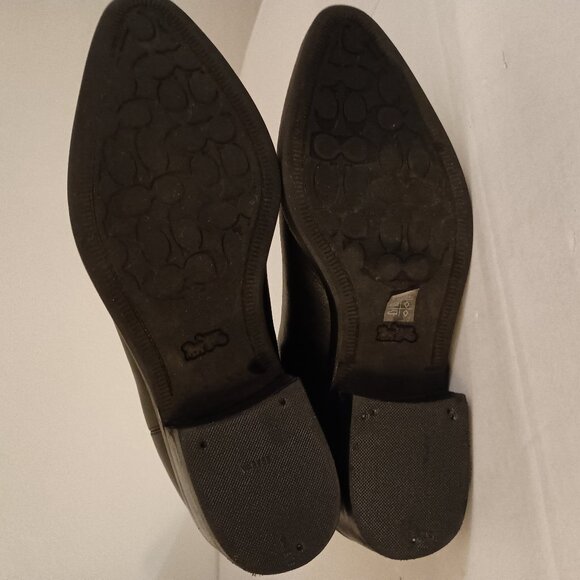 Coach Bowery Beadchain Black Leather Ankle Boots Women’s Size 6.5 B – Very Good - Picture 12 of 16